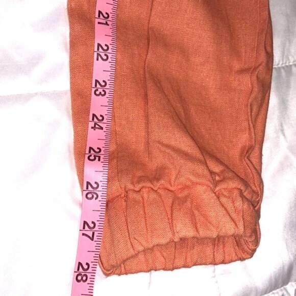 Banjara XS Rust Linen/Rayon Blend Elastic Waist Women’s Pants - Picture 11 of 11